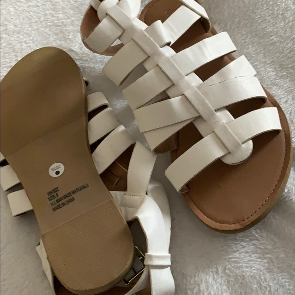 White sandals